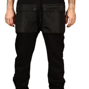 Black Front-Pocket Cargo Joggers