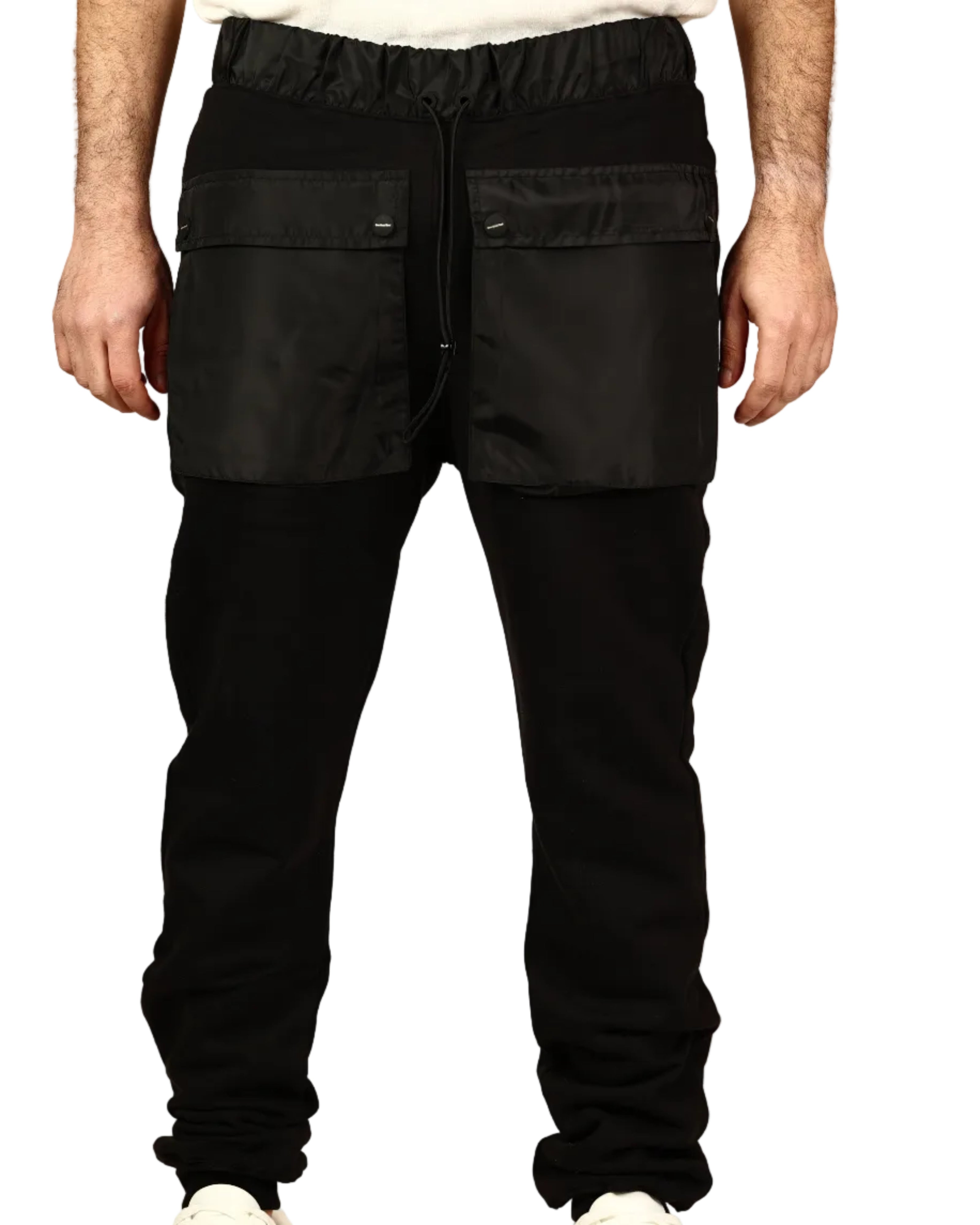 Black Front-Pocket Cargo Joggers