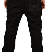 Black Front-Pocket Cargo Joggers