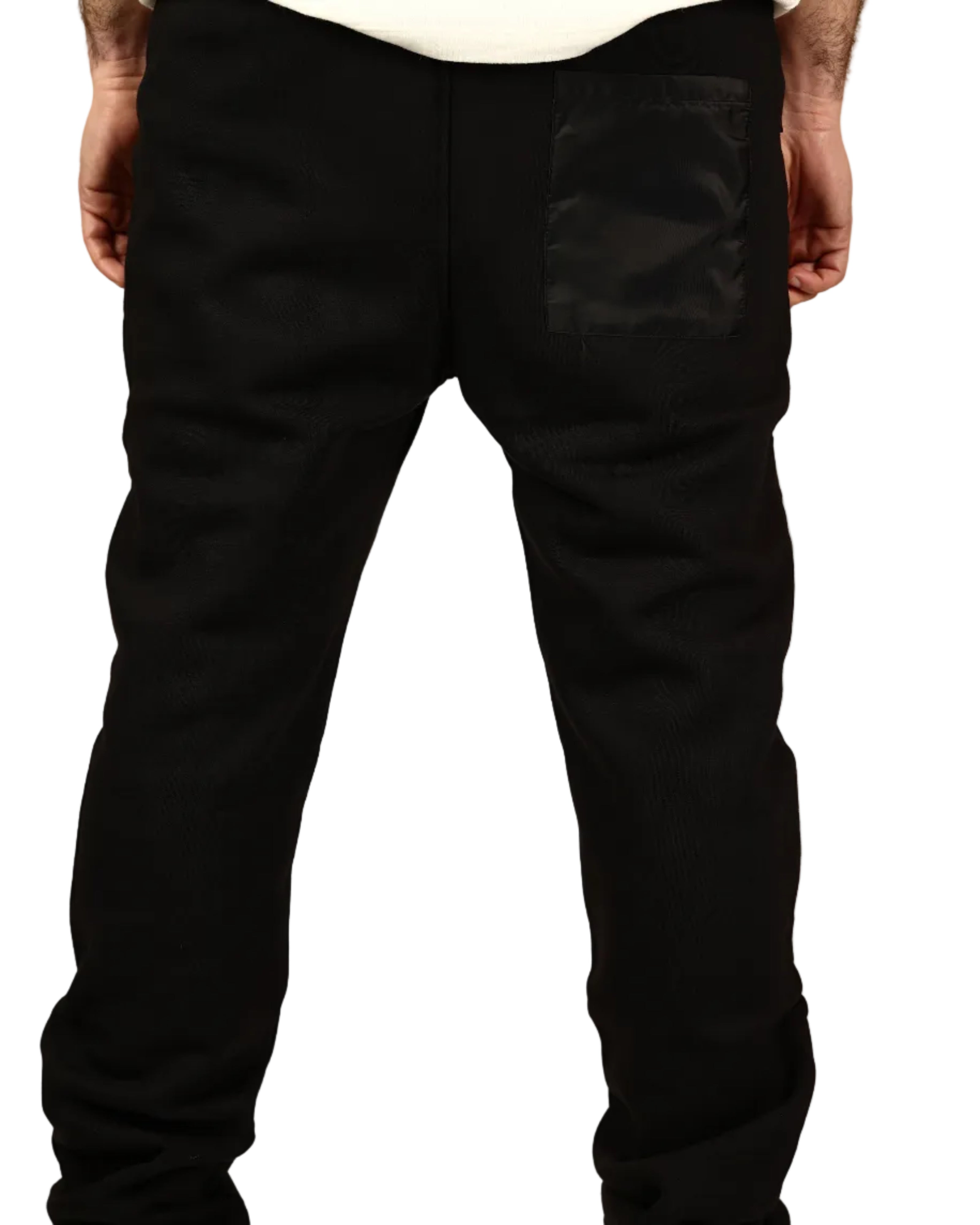 Black Front-Pocket Cargo Joggers