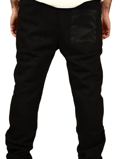 Black Front-Pocket Cargo Joggers