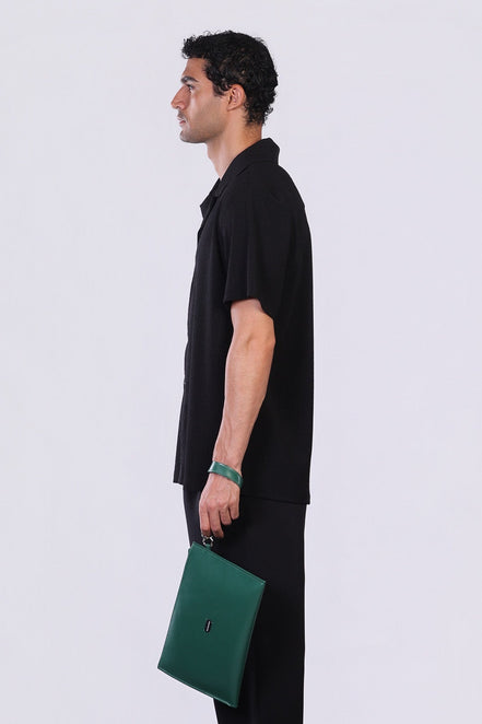 Crinkle Shirt in Black