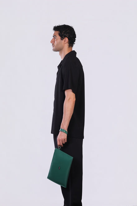 The Crinkle Shirt in Black