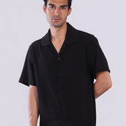 Crinkle Shirt in Black