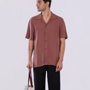 Linen Shirt in Burnt Orange