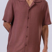 Linen Shirt in Burnt Orange