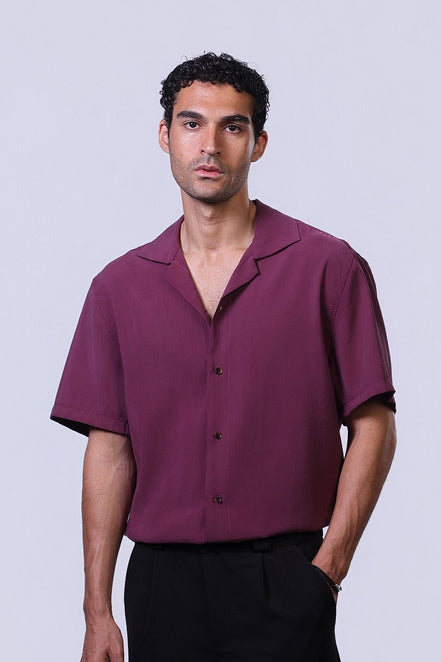 Still Shirt in Burgundy