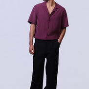 Still Shirt in Burgundy