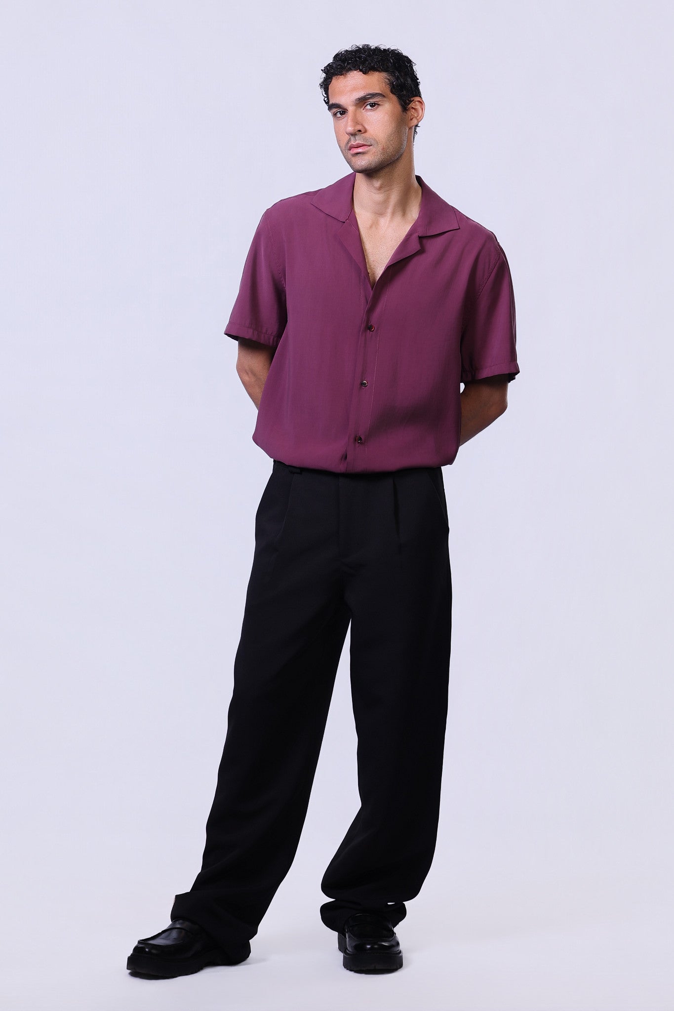 Still Shirt in Burgundy