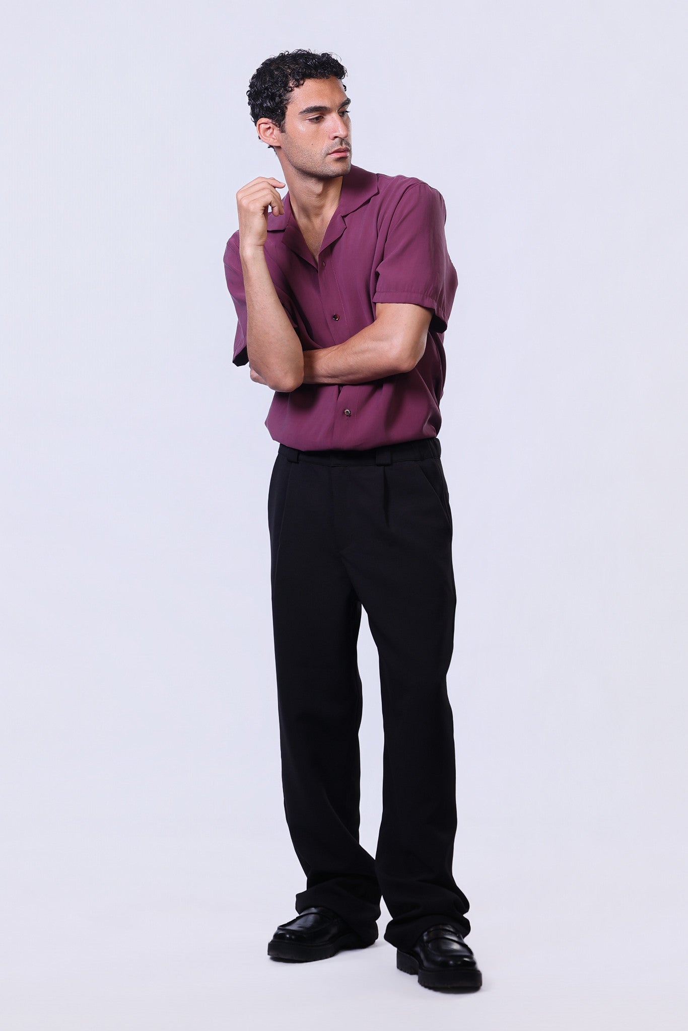 Still Shirt in Burgundy