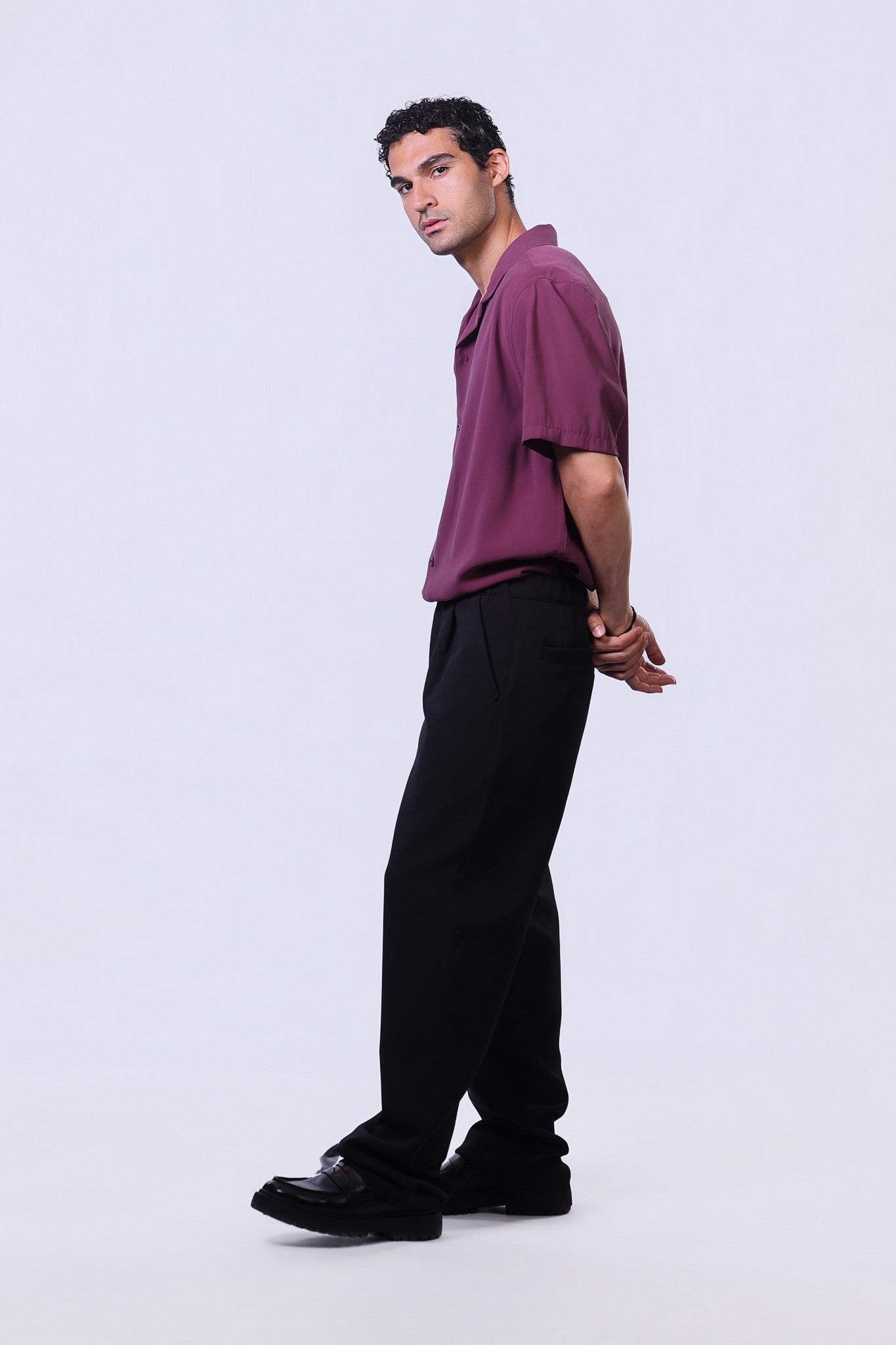 Still Shirt in Burgundy
