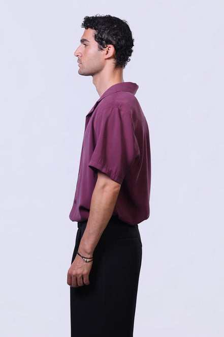 Still Shirt in Burgundy