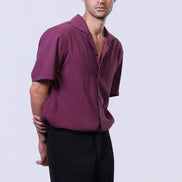 Still Shirt in Burgundy