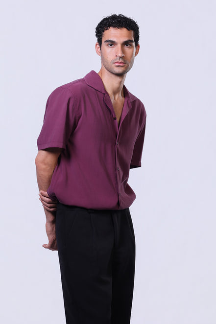 Still Shirt in Burgundy