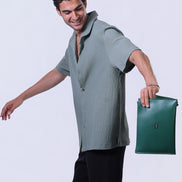Crinkle Shirt in Mint