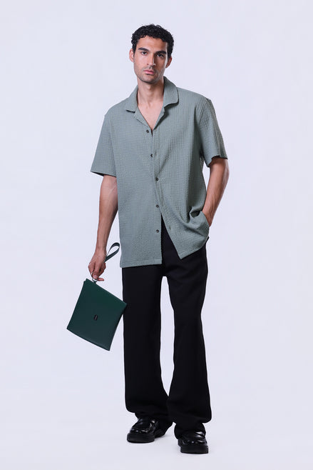 Crinkle Shirt in Mint