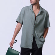 Crinkle Shirt in Mint