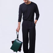Soul Ribbed Basic in Black - 3/4 Sleeves