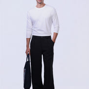 Soul Ribbed Basic in White - 3/4 Sleeves
