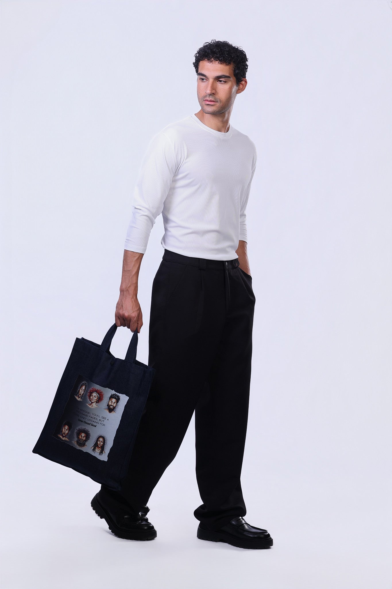 Soul Tote Bag in Denim