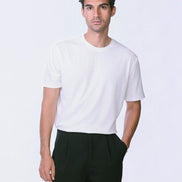 Soul Ribbed Basic in White - Short Sleeves