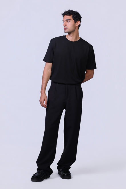 Soul Ribbed Basic in Black - Short Sleeves