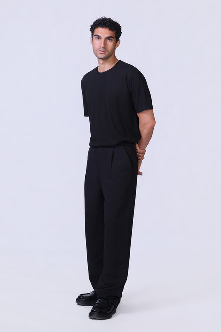Soul Ribbed Basic in Black - Short Sleeves
