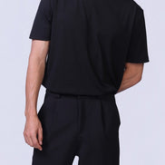Soul Ribbed Basic in Black - Short Sleeves