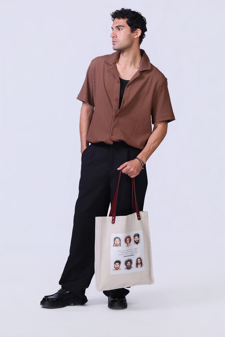 Crinkle Shirt in Brown