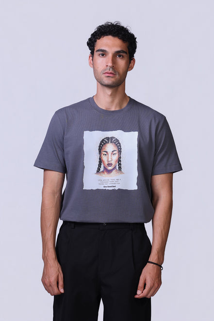 Soul Graphic Tee in Grey