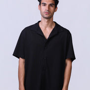 Ribbed Shirt in Black