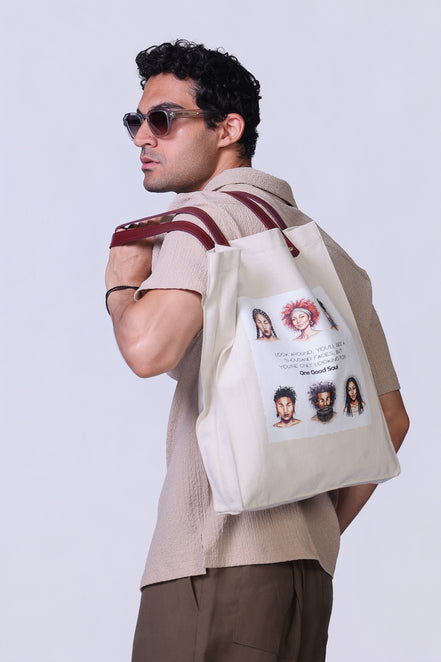 Soul Tote Bag in Beige