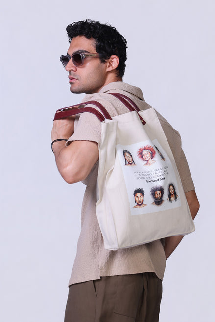 Soul Tote Bag in Beige