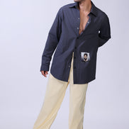 Soul Graphic Waterproof Shirt in Navy