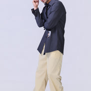 Soul Graphic Waterproof Shirt in Navy