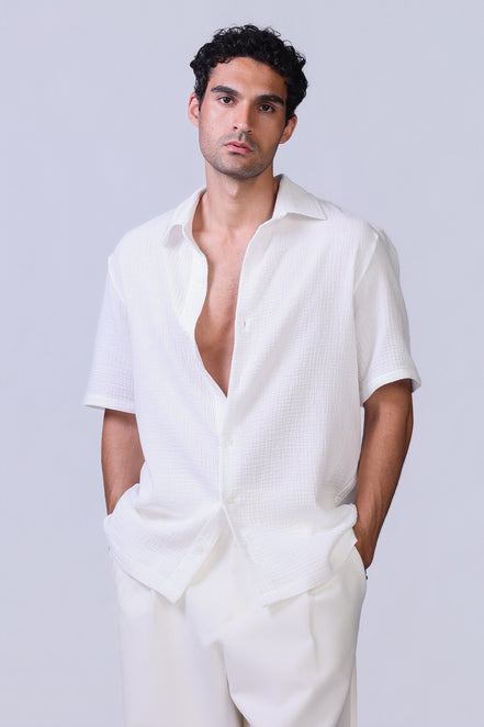 The Bubbly Shirt in White