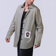 Soul Graphic Waterproof Overshirt in Olive