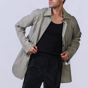 Soul Graphic Waterproof Overshirt in Olive