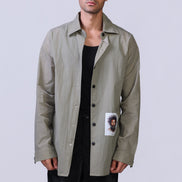 Soul Graphic Waterproof Overshirt in Olive