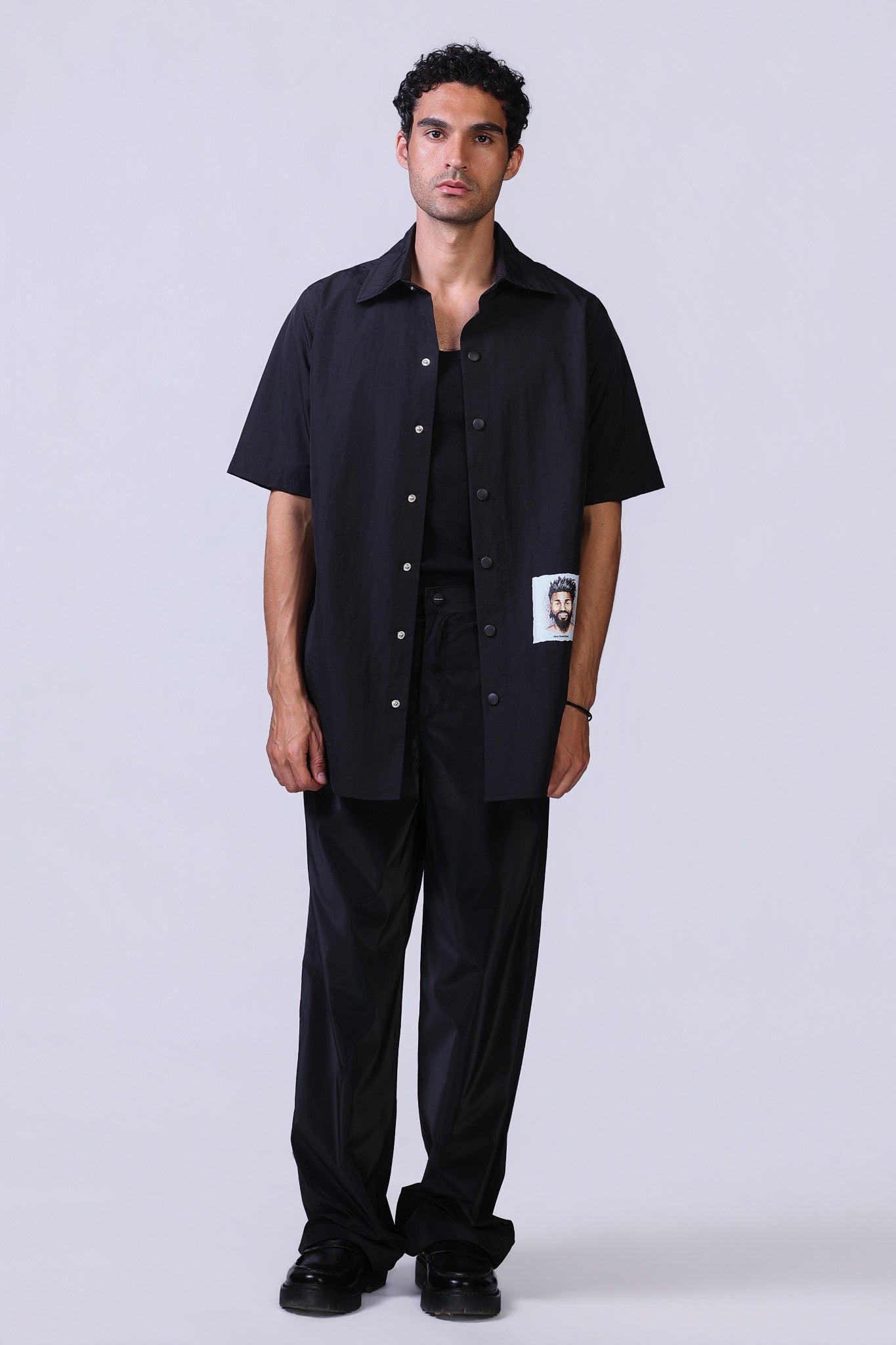 Soul Graphic Waterproof Shirt in Black