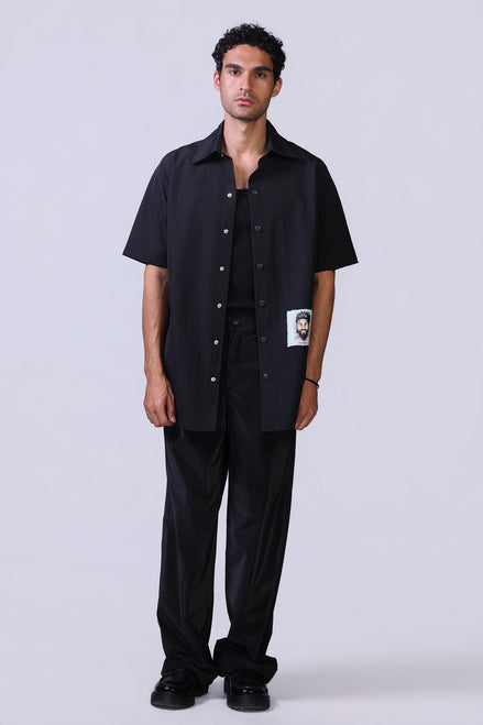 Soul Graphic Waterproof Shirt in Black