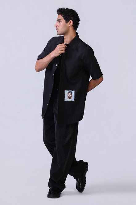 Soul Graphic Waterproof Shirt in Black