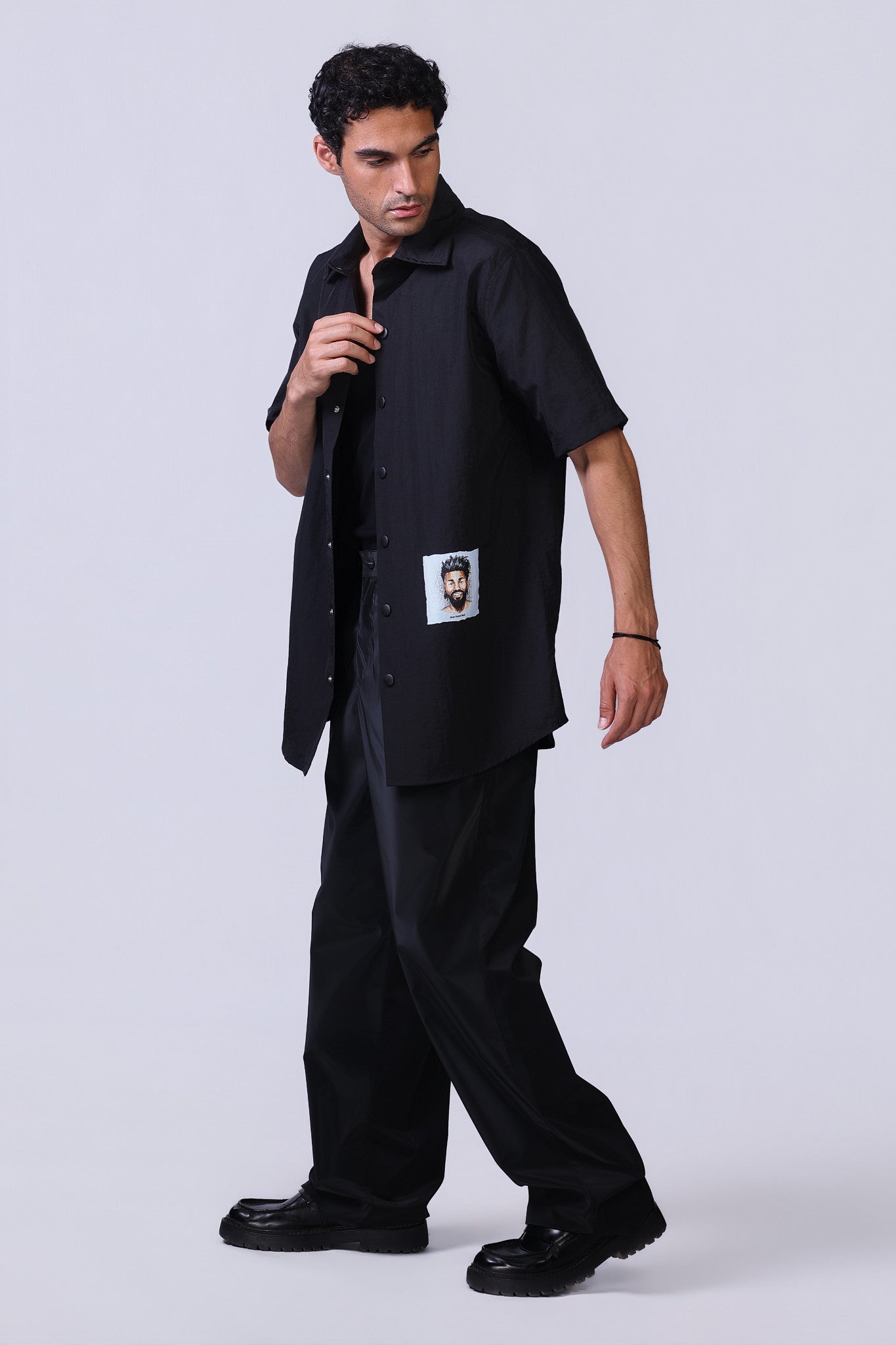 Soul Graphic Waterproof Shirt in Black