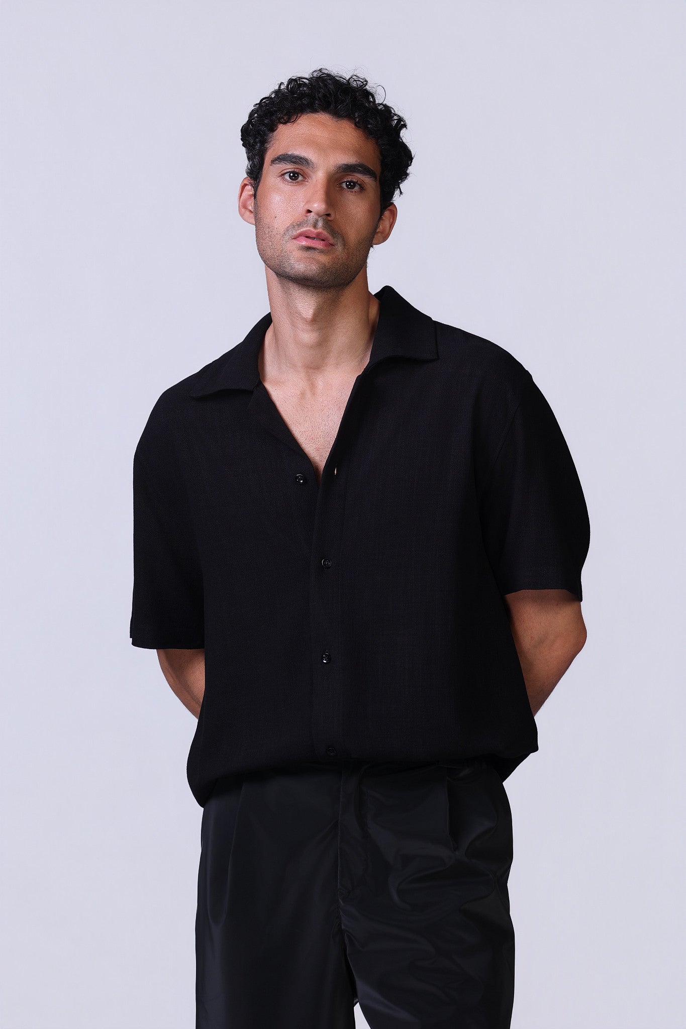 Linen Shirt in Black