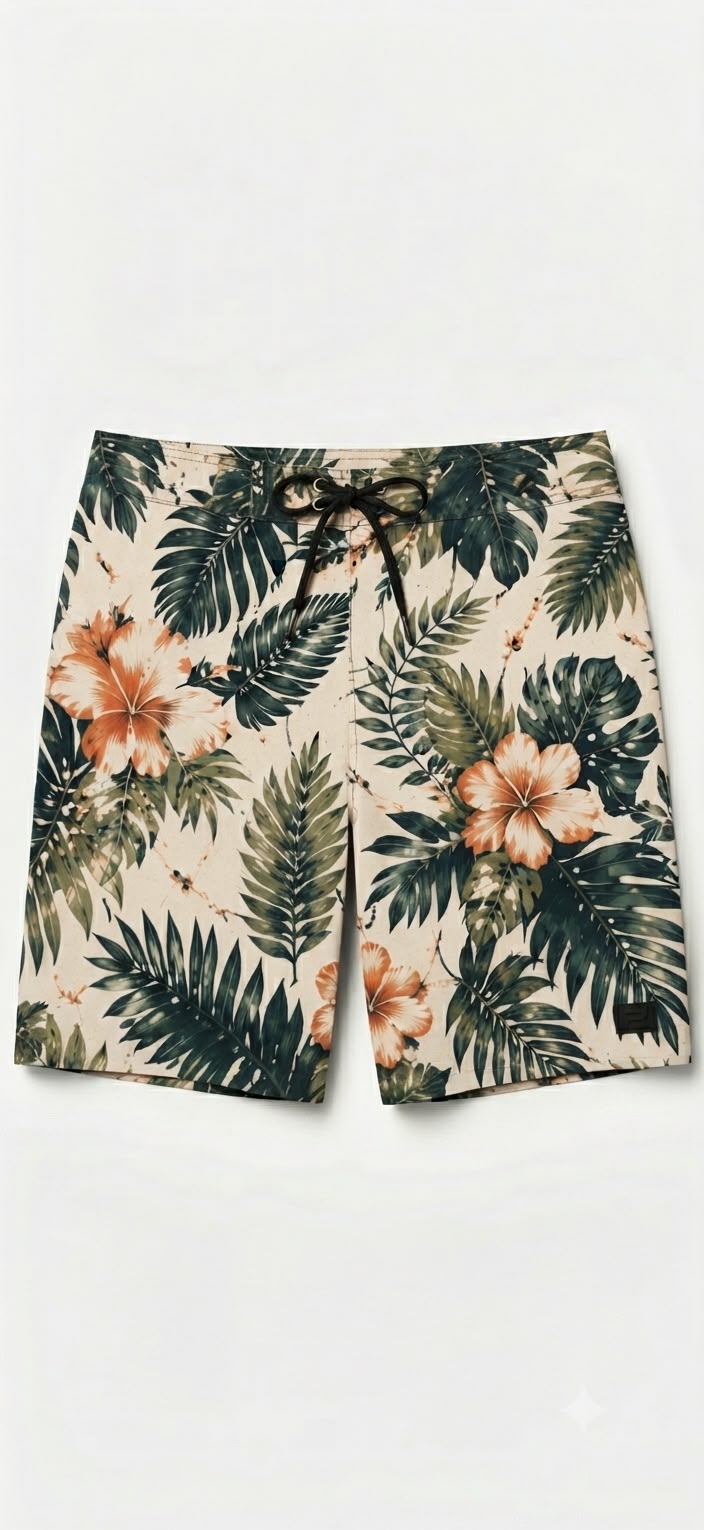 Floral swimsuit in off-white