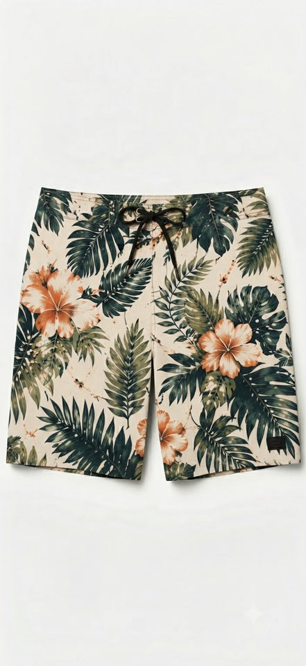 Floral swimsuit in off-white