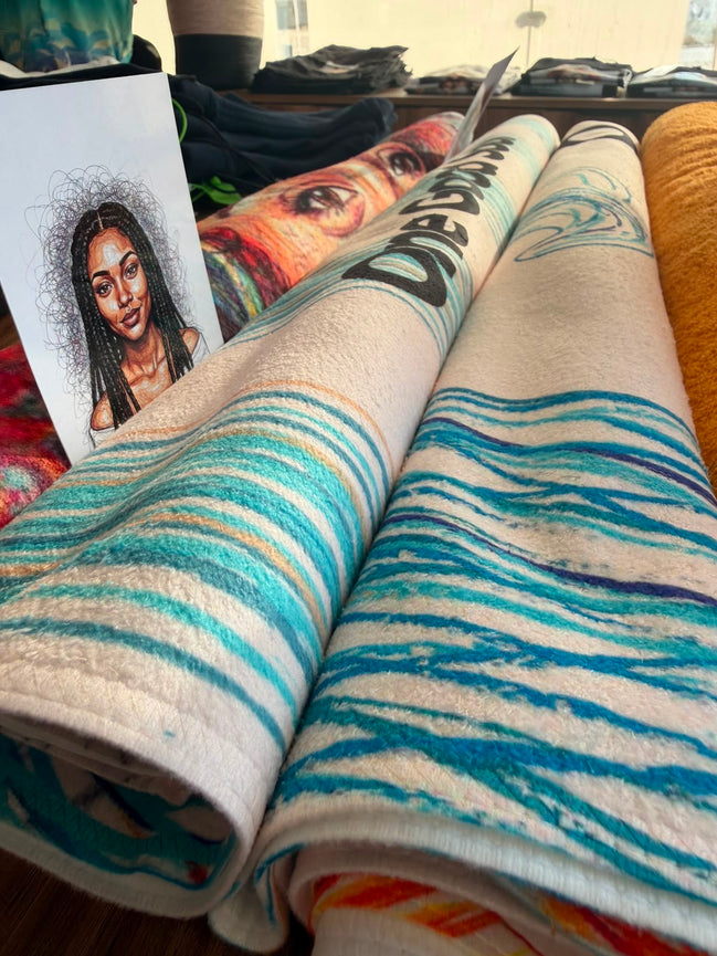 The wave  Beach Towel