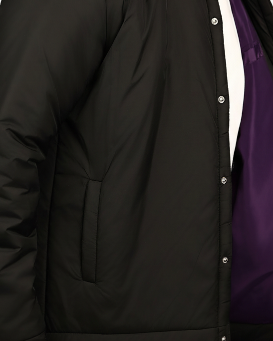 Black Waterproof Purple Lining  Jacket