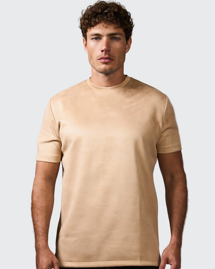 Beige Suede Tshirt