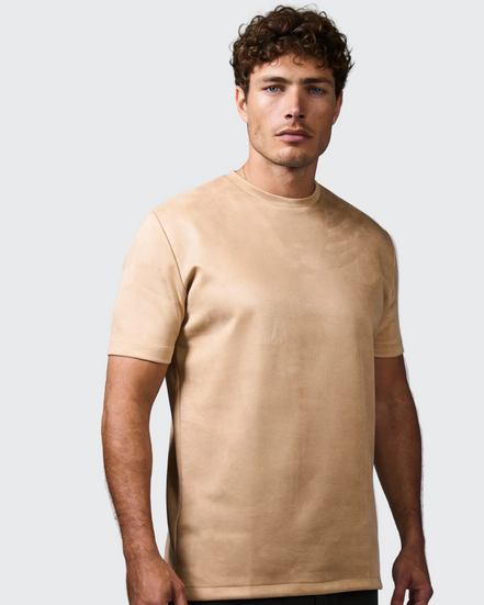 Beige Suede Tshirt
